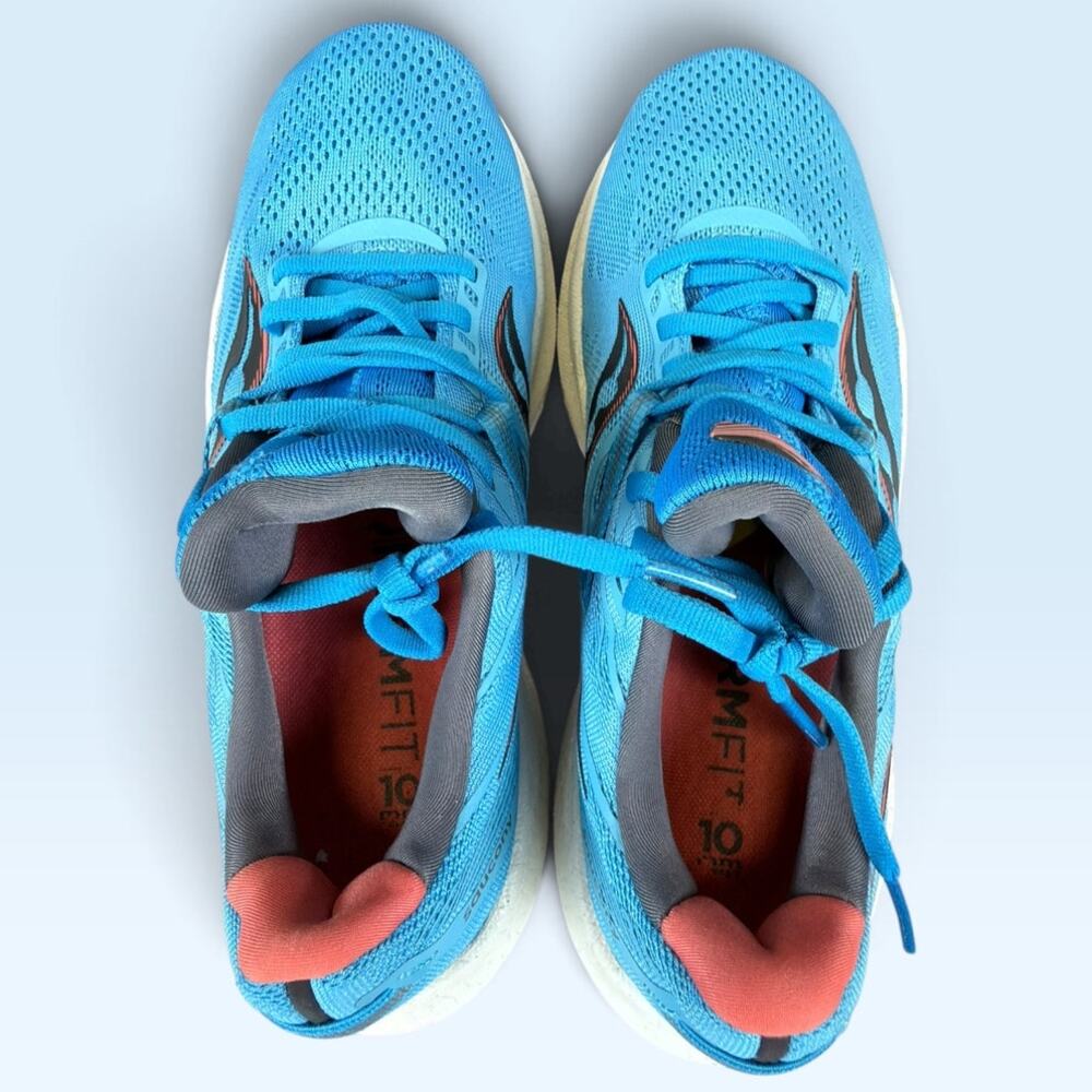 Saucony Triumph 20 Women’s Running Shoes Ocean Coral Blue Size 8.5 - Picture 12 of 12